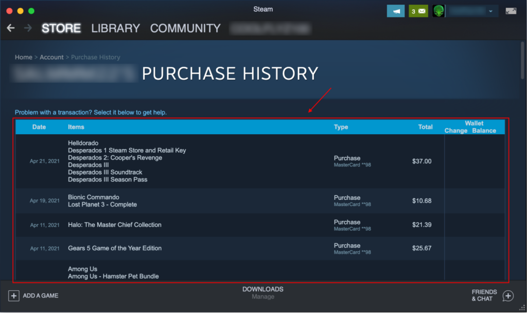 How to See Steam's Gift History